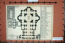 Old Antique Print Map 1904
