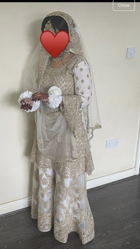 White and gold asian bridal - white,