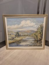 Original Acrylic Painting by Florence R Walker "THE WHARFE AT KILNSEY- signed 