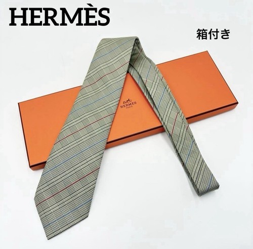 Hermes silk tie glen plaid - silk,