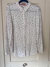 Joules Cream Heart Shirt BNWOT 14