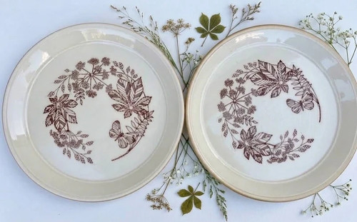 Vintage pair kiln craft beige - pair,
