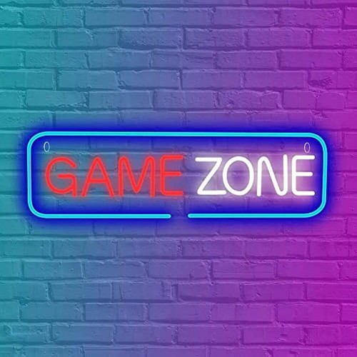 Game zone gamer led sign - zone,