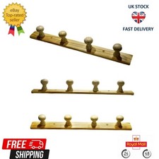 4 Pegs Wooden Coat Rack With
