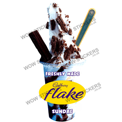 Cadbury flake ice cream - cream, sundae