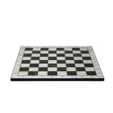 White Marble Design Chess Board 14 Inch