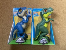 Imaginext Jurassic World XL 2 Dinosaurs T-REX & RAPTOR BNIB H 9.5 Inches