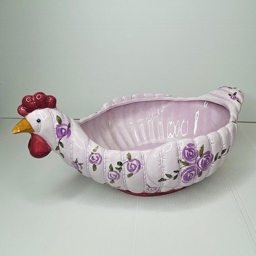 Ceramic chicken hen egg holder - ceramic,