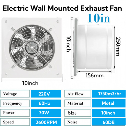 10in wall mounted industrial - 10in,