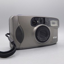 Nikon One Touch Zoom 70 QD Date 35mm Film Point And Shoot Camera Silver Tested