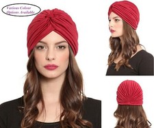 Turban Cap Hijab Headband Bandana Wrap Headband Band Plain Hat Hair Loss Chemo