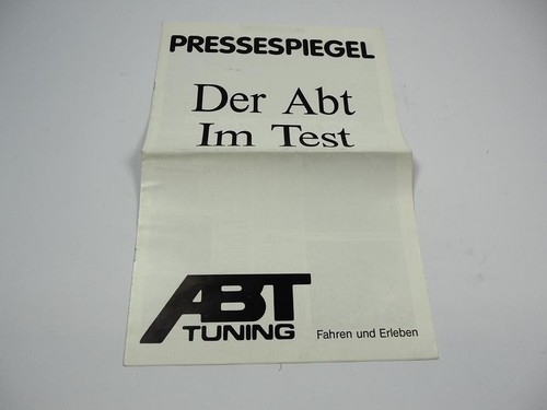 Abt tuning brochure press - brochure,