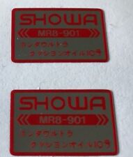 HONDA NC35 RVF400R FRONT FORK SHOWA CAUTION WARNING LABEL DECALS X 2
