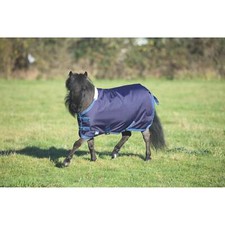 Shires Miniature Tempest Turnout Horse Rug | Waterproof - Navy/Turquoise