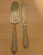 Vintage A. Bettini 800 Silver Alloy Cake Slicer & Server Set JOLLY 'Pattern' See