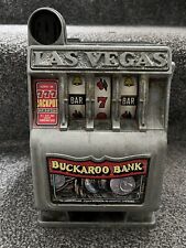 Vintage Buckaroo Slot Machine Coin Bank Las Vegas Works Man Cave Gambler Casino