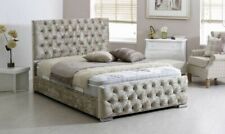 FLORIDA CRUSHED VELVET DIAMOND BED FRAME - 3FT 4FT6 DOUBLE 5FT KINGSIZE SALE ON