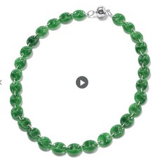 TJC Jade Anchor Links Necklace
