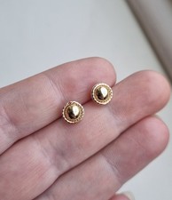 9ct Yellow Rose Gold Clogau Stud Princess Earrings Welsh Gold 2g