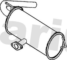 Rear Muffler Exhaust Silencer