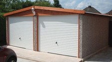 Concrete double garage - concrete,