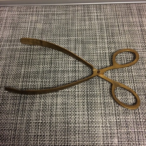 Coal fire tongs vintage - -,