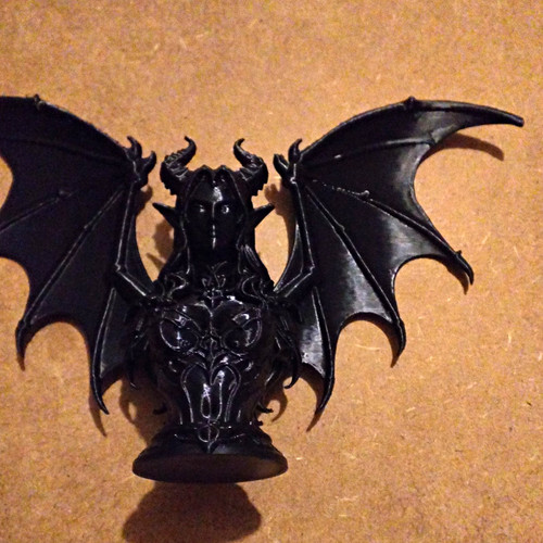 Black winged demon fantasy - black,