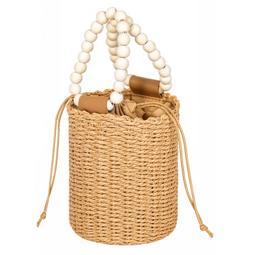 Straw woven tote bag - straw,
