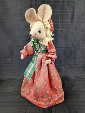 Merry Mice Mouse Figure 1970s All About Christmas Wool Felt (S3)