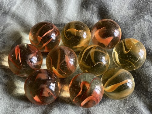 Large clear glass - clear, orange
