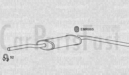 Exan3030 exhaust middle - exhaust,