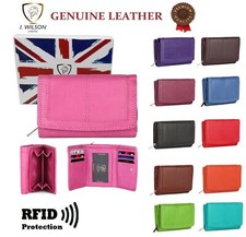 Ladies Designer Purse Leather Wallet RFID Safe Genuine Credit Card Holder Purse
