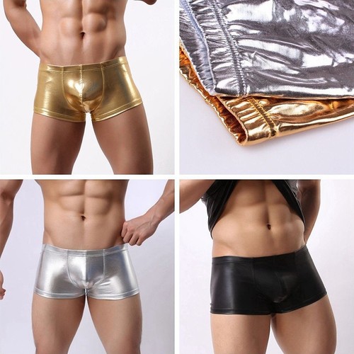 Mens wet look stretchy shorts - mens,