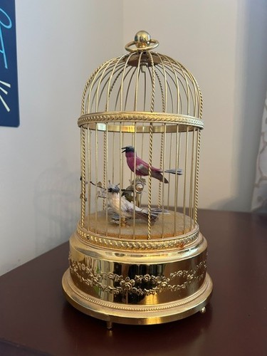 Reuge swiss singing bird cage - singing,
