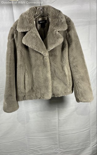 Dkny women grey faux fur - dkny,