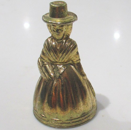 Vintage brass lady bell - lady,