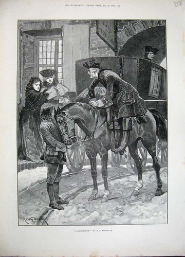 Old antique print 1892 - antique,