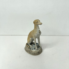 Antique Stafffordshire Greyhound Porcelain Dog Hound Whippet Pottery Bisque #1