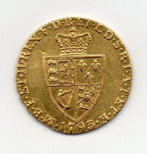 1793 gold guinea george iii - 1793,