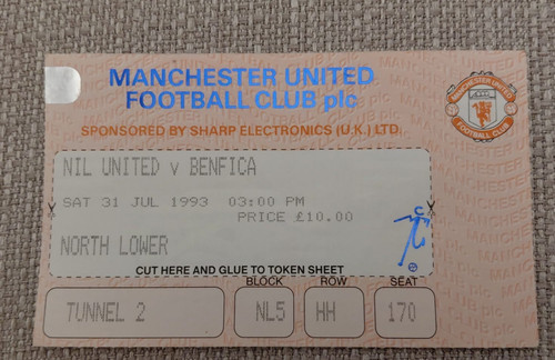 Ticket stub manchester united - stub, -manchester