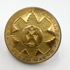 Genuine Victorian Black Watch Royal Highlanders Button