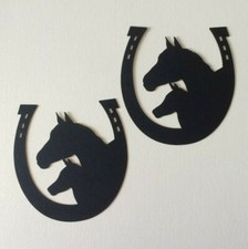 Horseshoe horse head die - horseshoe,, head,
