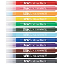 12 Berol Colourfine Felt Tip