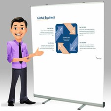 Projection Roller Background Photo Digital Video Screen Free Standing 1.5m x 2m