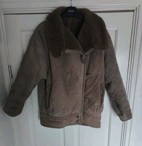 Vintage brown genuine suede