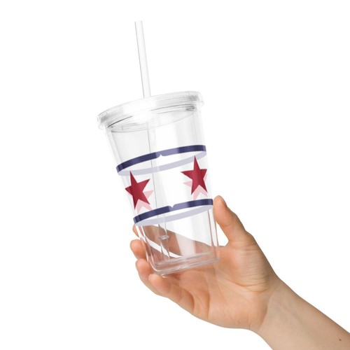 Patriotic acrylic tumbler 16oz - acrylic,
