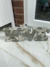 Wooden LOVE Letters Candle Holder for Three Candles Décor Sign 43cm (L)