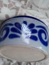 Vintage large blue pate Dish 