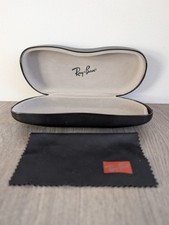 Used- Ray Ban  black glasses / sunglasses case