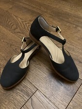 Clarks Taylor Palm Cushion Plus Black Nubuck Leather T-Bar Shoes Worn Once UK 3D